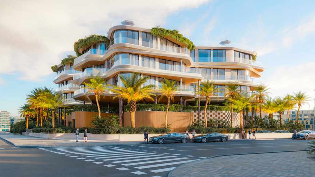 Casa Pacha Residences in Ibiza with organic architecture and spacious terraces.