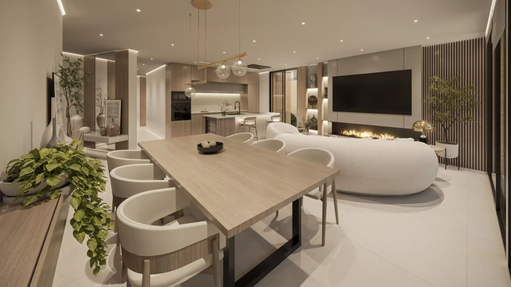 Interior of Ibiza Elegance Residences with contemporary high-quality finishes.